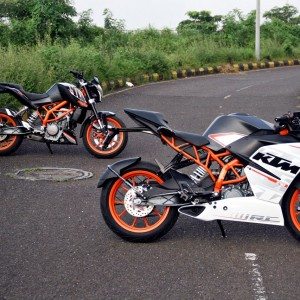 KTM RC vs Kawasaki Ninja  vs KTM Duke