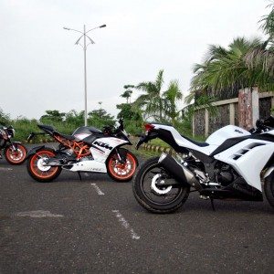 KTM RC vs Kawasaki Ninja  vs KTM Duke