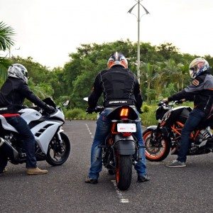 KTM RC vs Kawasaki Ninja  vs KTM Duke