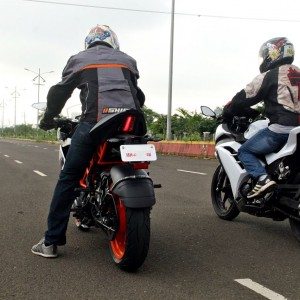 KTM RC vs Kawasaki Ninja  vs KTM Duke