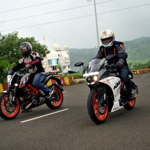 KTM RC vs Kawasaki Ninja  vs KTM Duke