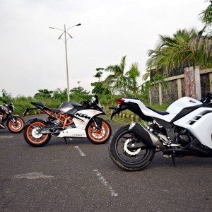 KTM RC vs Kawasaki Ninja  vs KTM Duke