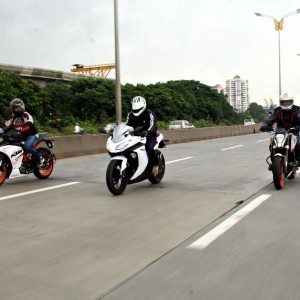 KTM RC vs Kawasaki Ninja  vs KTM Duke