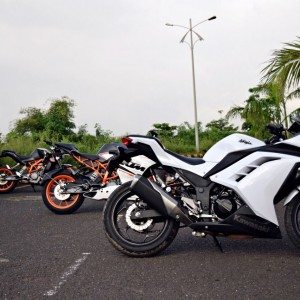 KTM RC vs Kawasaki Ninja  vs KTM Duke