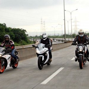 KTM RC vs Kawasaki Ninja  vs KTM Duke