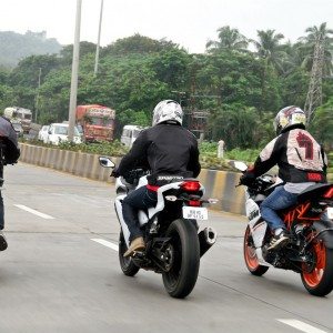 KTM RC vs Kawasaki Ninja  vs KTM Duke