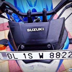 Suzuki Gixxer  Review Front Numberplate