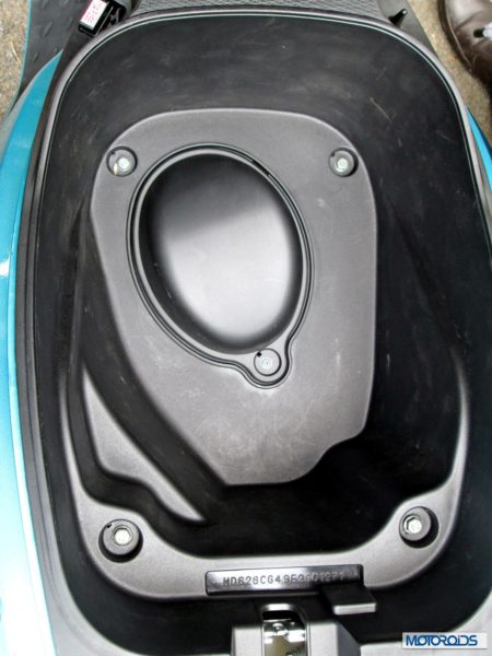 TVS Scooty Zest 110 Underseat Storage