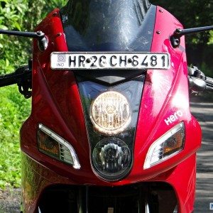 Hero MotoCorp Karizma ZMR Review Headlight Switched ON