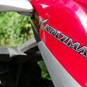 Hero MotoCorp Karizma ZMR Review Product Name on Side Panel