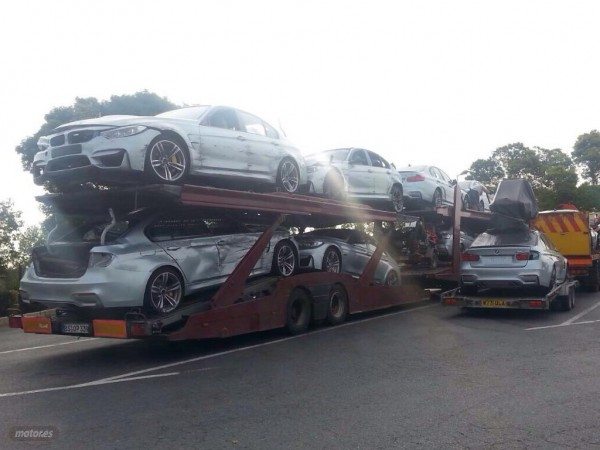 Damaged BMW M3s spotted after Mission Impossible 5 filming (2)