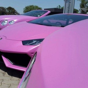 Pink Lamborghini Huracan for Breast Cancer Awareness