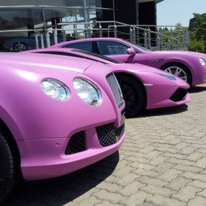 Pink Lamborghini Huracan for Breast Cancer Awareness