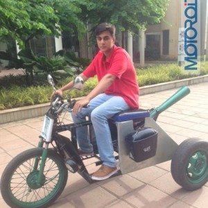 Shivam on his Trike