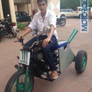 Shivam on his Trike