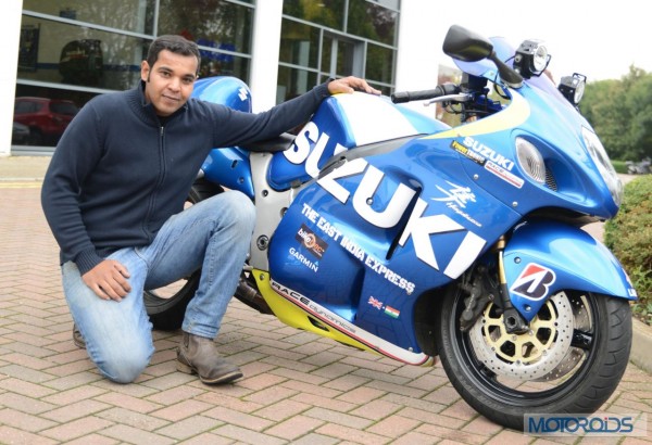 Sushanth Shetty with his Suzuki Hayabusa