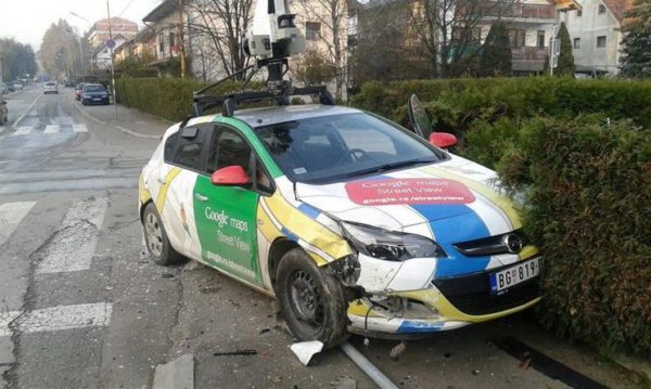 Google Maps Street View Car Crashes in Serbia