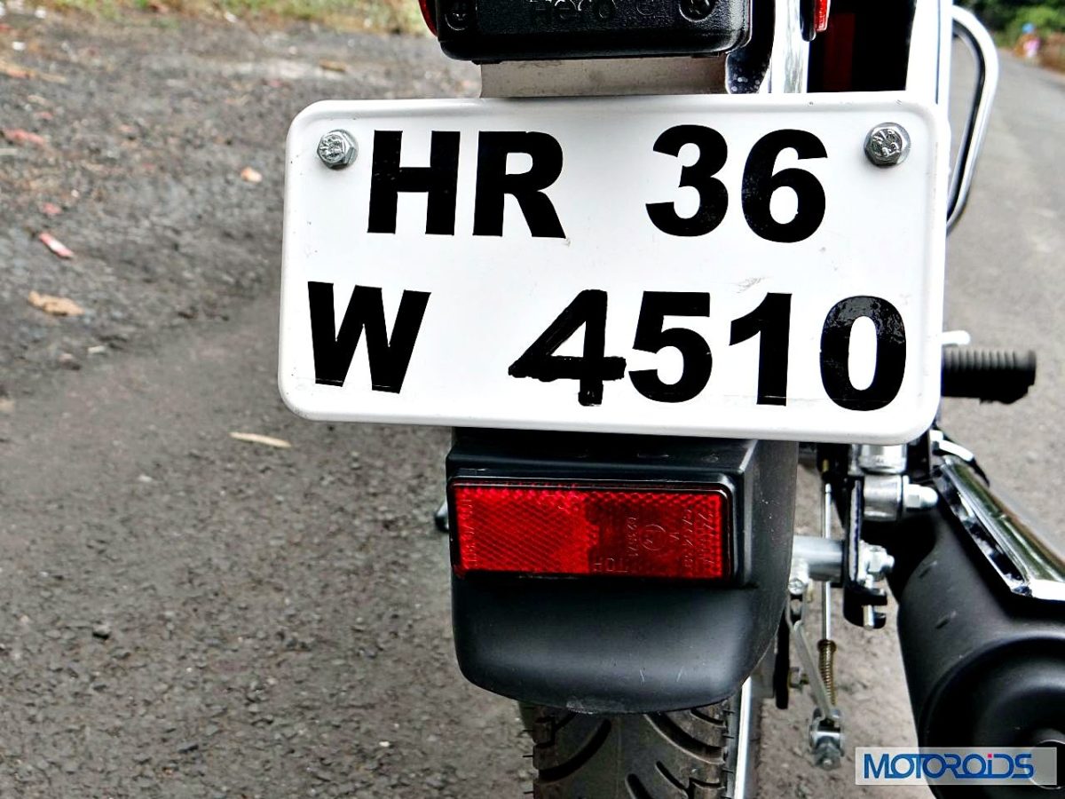 New Hero Splendor Pro Classic Review rear Number Plate New Hero Splendor Pro Classic Review rear Number Plate