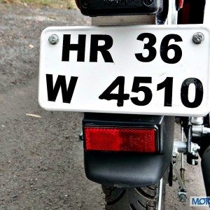 New Hero Splendor Pro Classic Review rear Number Plate