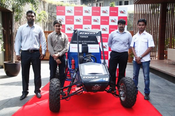 Participating team at the announcement of Mahindra presents BAJA SAEINDIA  in Pune