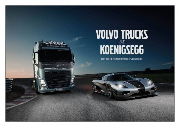 Teaser Volvo FH vs Koenigsegg One1 Race Film (1)