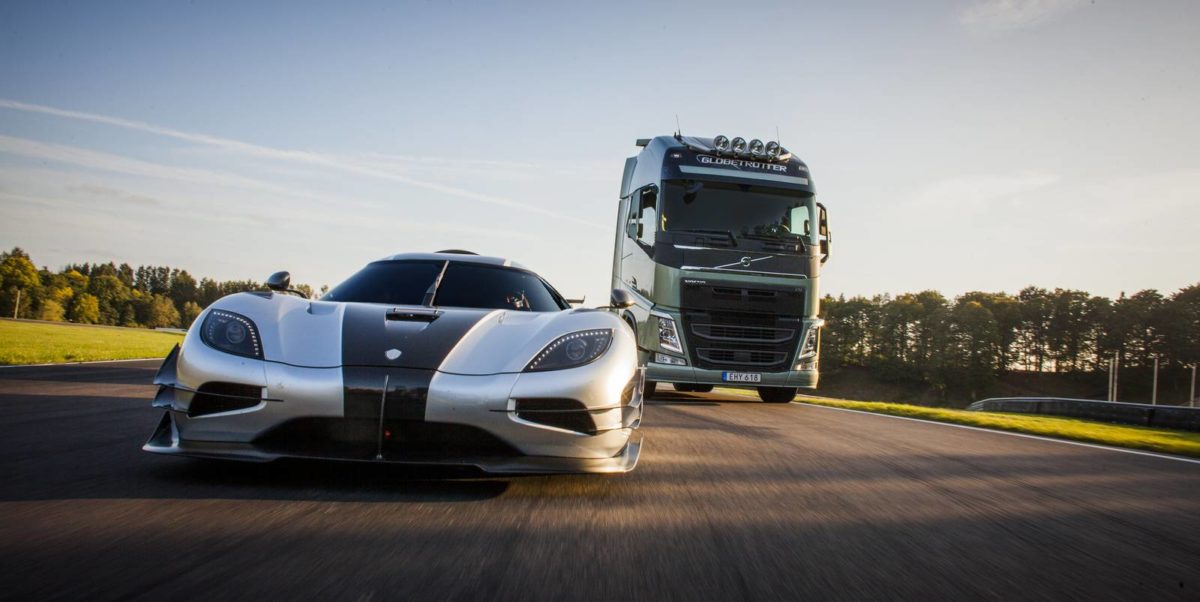 Teaser Volvo FH vs Koenigsegg One Race Film