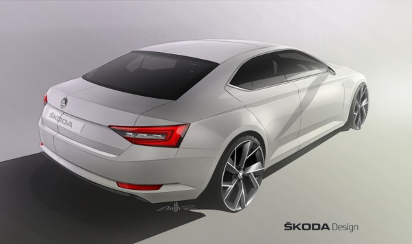 2015 Skoda Superb Vision C sketch rear