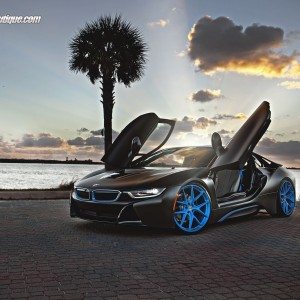 BMW i matte black HRE rims