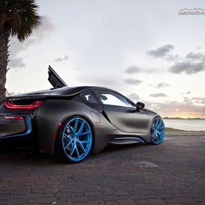 BMW i matte black HRE rims