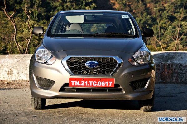 Datsun GO+head-on view