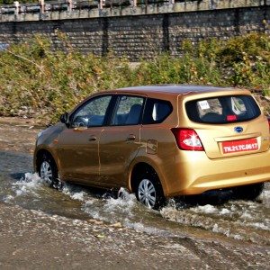Datsun GO in water