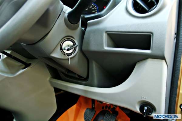 Datsun GO+steering column and driver side storage