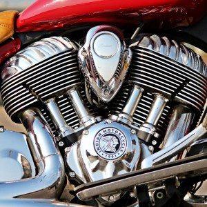 Indian Chief Vintage Review Details Thunder Stroke  Engine Close Up