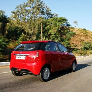 Tata Bolt Red action rear