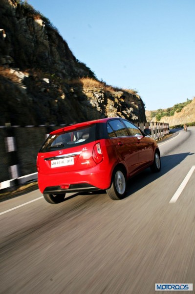 Tata Bolt Red action rear (4)