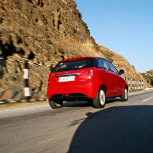 Tata Bolt Red action rear