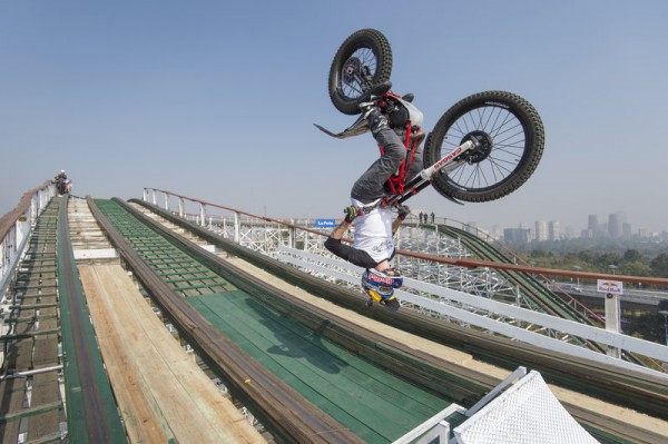 Trial bike on a rollercoaster (1)