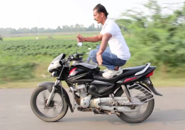 Yoga on bike