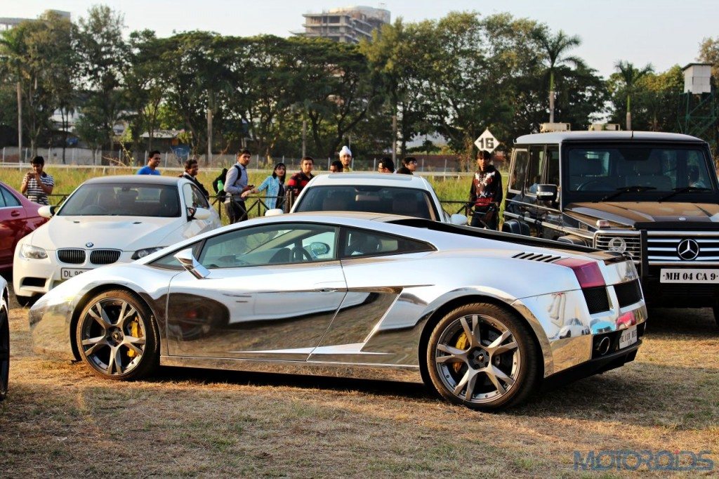 2015 Parx Super Car Show - Lamborghini Gallrdo SE chrome wrapped