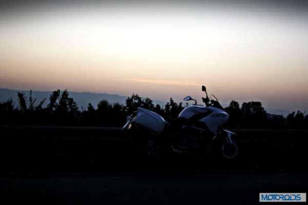 With the bright projector headlamps, night time riding is a pleasure on the GT
