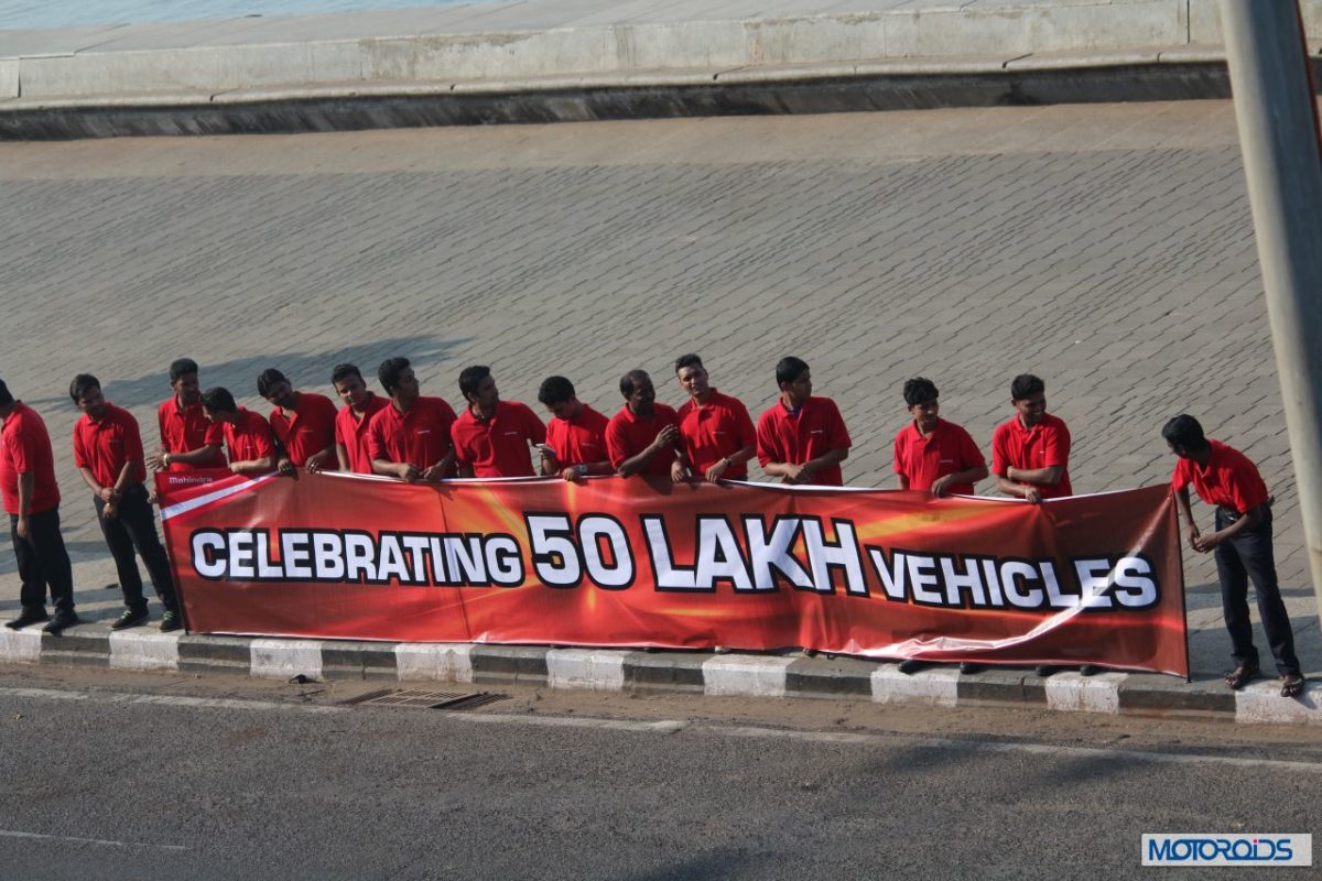 Mahindra Production Milestone Human Chain