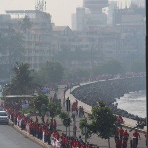 Mahindra Production Milestone Human Chain