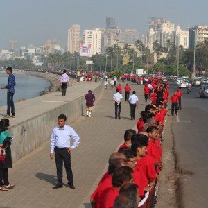 Mahindra Production Milestone Human Chain