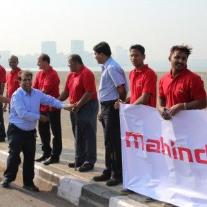Mahindra Production Milestone Human Chain