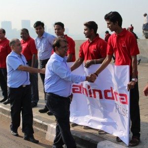 Mahindra Production Milestone Human Chain