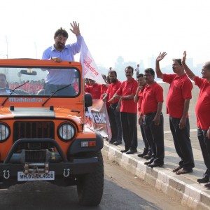 Mahindra Production Milestone Human Chain