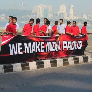 Mahindra Production Milestone Human Chain