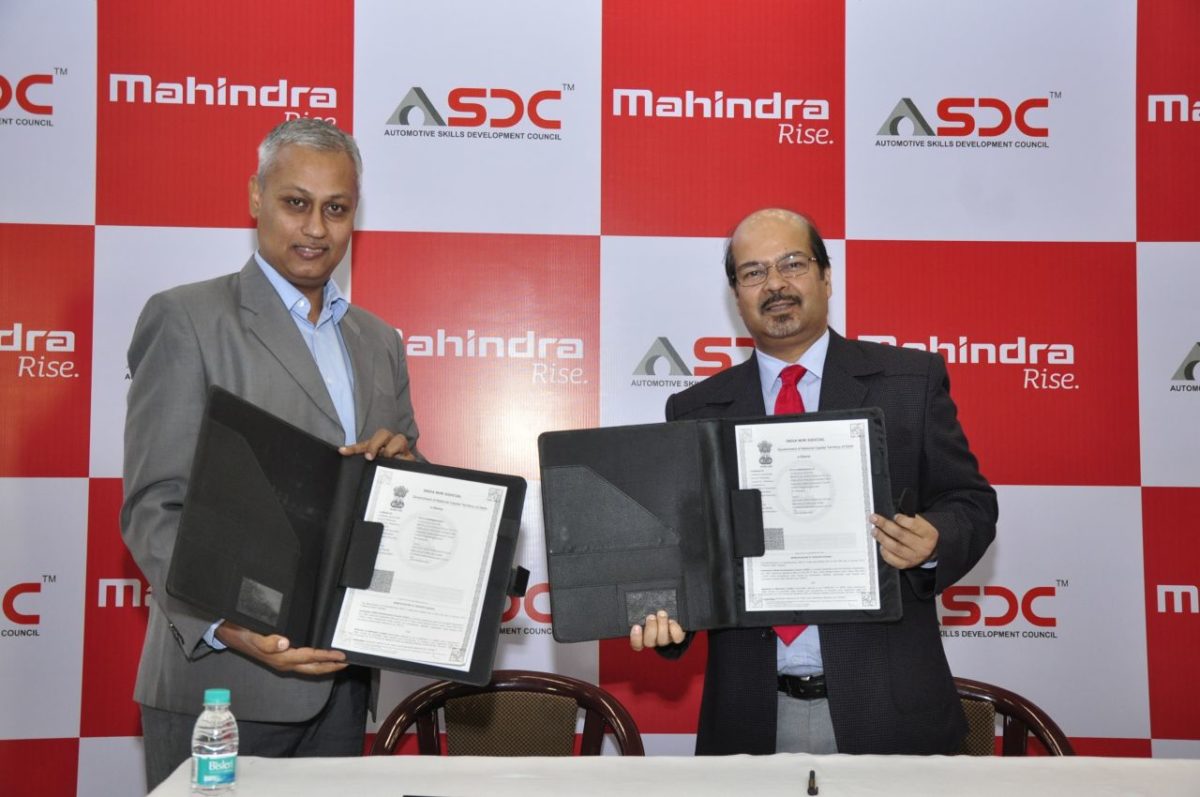 Mahindra partners with Automotive Skills Development Council