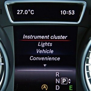 Mercedes Benz CLA Instrument Cluster readouts