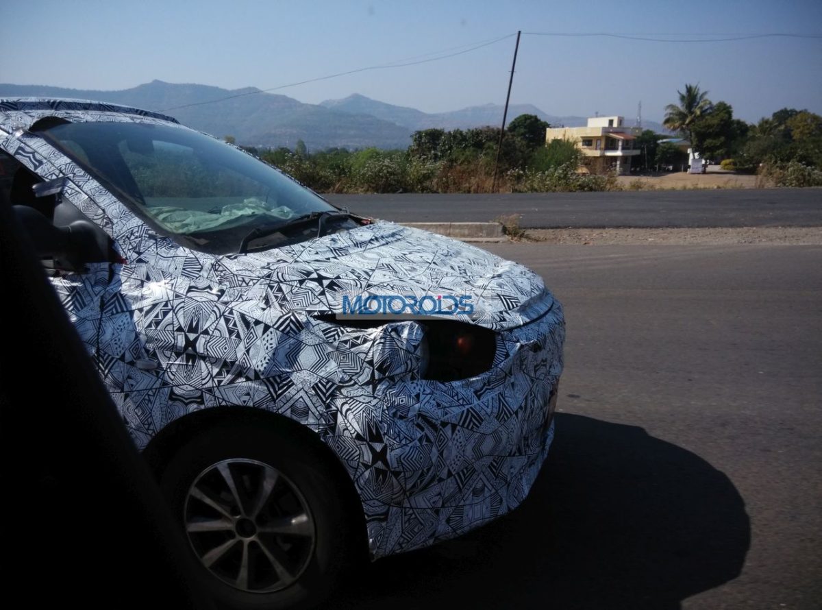 Tata Kite Hatchback Spied In Pune Headlight
